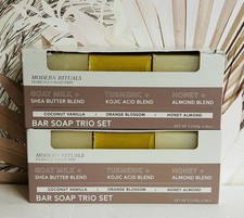 2-Pack Coconut Vanilla, Orange Blossom Honey Almond Bar Soap Trio Set 5 oz