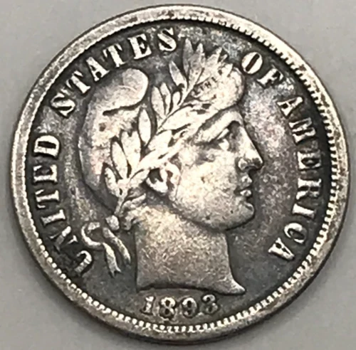 1893-O Barber Dime Silver Nice VF Condition Scarce Date