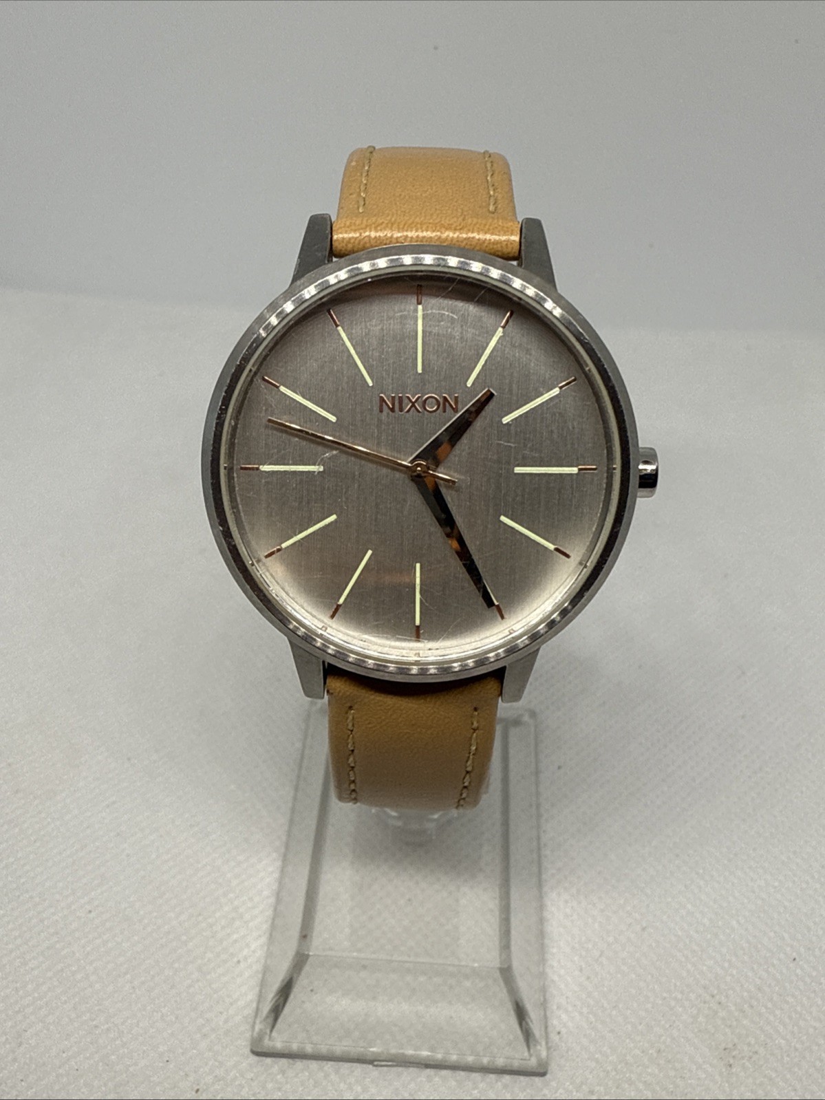 Nixon Kensington Movin Out 13L Watch Tan Leather Strap