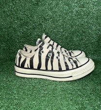 Converse Womens Size 5.5 Chuck 70 Zebra Print Black White Casual Shoes Sneakers