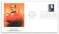 US #2194 $1.00 JOHNS HOPKINS 1989 FLEETWOOD CACHET FDC Unaddressed  LOT 2481