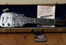 Magnatone G-70 Marbled Gray Lap Steel Guitar C.1955 W/ Hard Case Slide Bar Picks