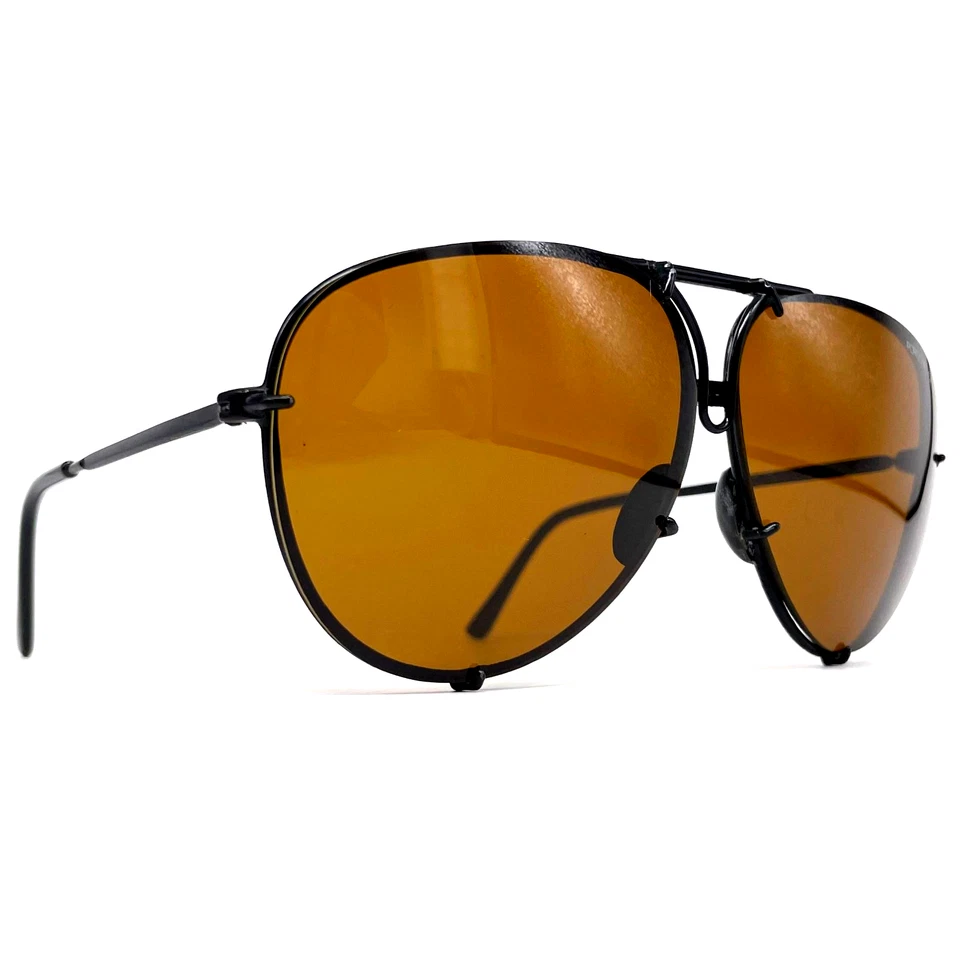 Vintage PORSCHE DESIGN By CARRERA 5623 Sunglasses - Austria 80's - Black / Brown - Image 4 of 4
