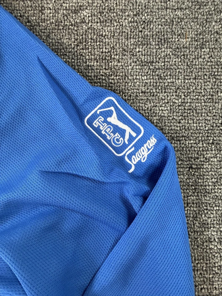 Camisa polo masculina manga longa TPC Sawgrass The Players azul grande PGA Tour golfe - Imagem 3 de 4