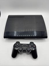 PS3 Playstation 3 Super Slim Konsole in schwarz mit einem Controller - 500GB