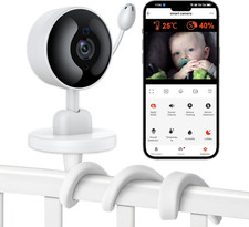 Baby Monitor with Camera and Audio, Wifi Indoor Video Baby Camera with Mount, Mo
