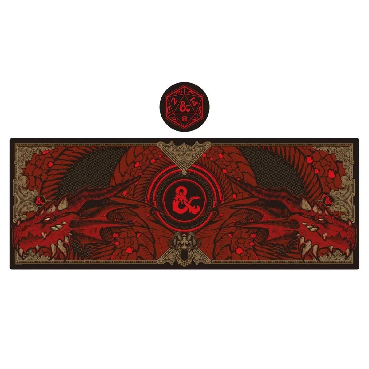 Dungeons & Dragons Unisex Black Xl Desk Pad & Coaster Set In - Image 4