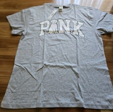 NWT Victorias Secret PINK campus cotton t-shirt tee top Dog Graphic S