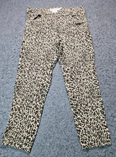 Gretchen Scott designs animal print leapord/cheetah jeans women size Large