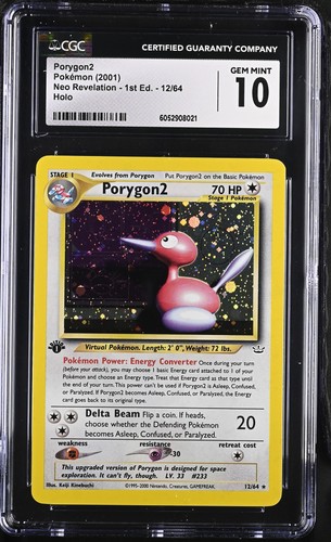 Porygon2 (1st Edition) graded CGC 10 for sale on eBay