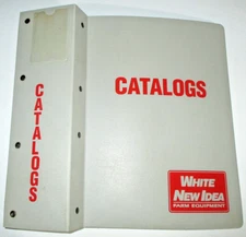 White / New Idea Dealers 3-Post Parts Catalog Service Manual Binder (empty)