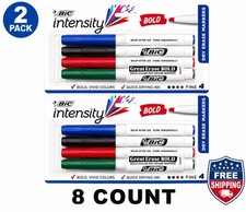 BIC Intensity Dry Erase Markers 2 Pack 8 Count Bold Assorted Colors