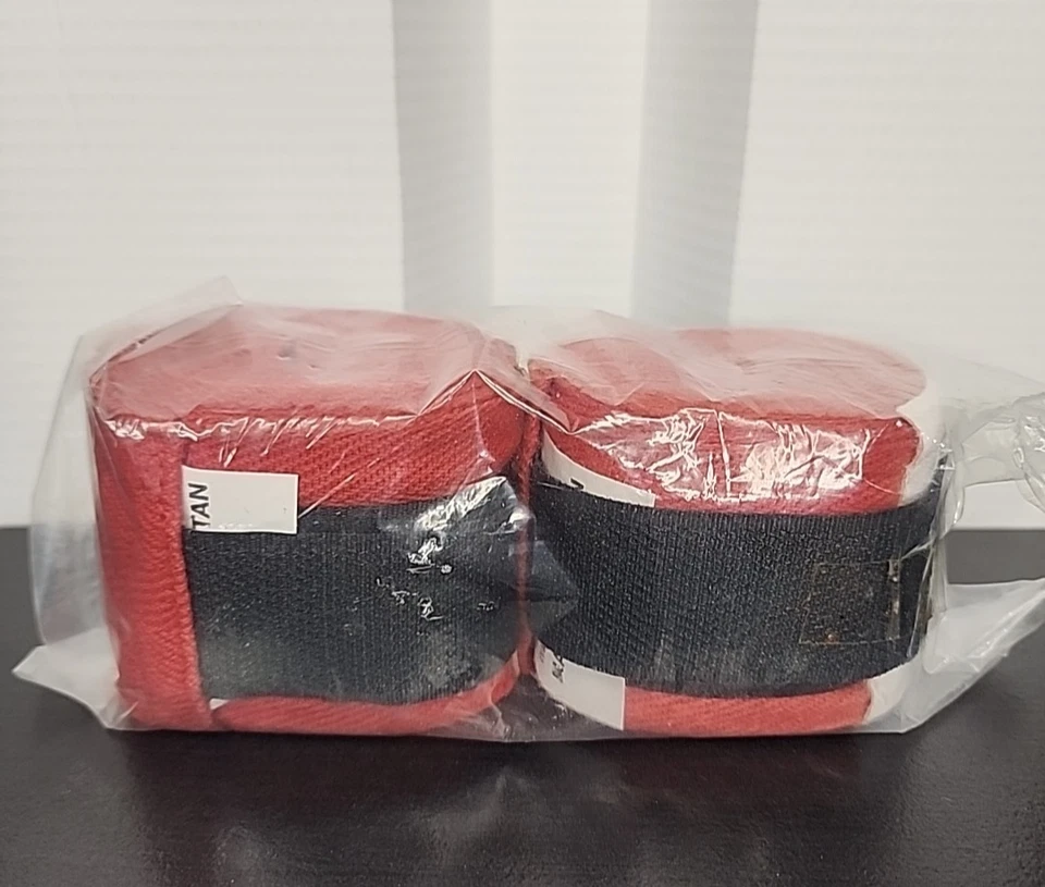 new vintage MACHO mma boxing martial arts RED karate hand wraps mexican 1 pair - Image 3 of 3