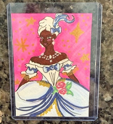 ACEO Art Card Original Copic Marker Rococo 2.5in x 3.5in Caylin Bach