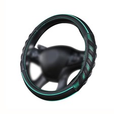 car Steering Wheel Cover Faux Leather Massage Universal fit Mint green black