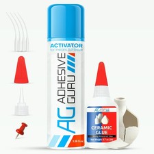 Professional Ceramic Glue with Activator Instant Bond Adhesive Repair Kit Clear