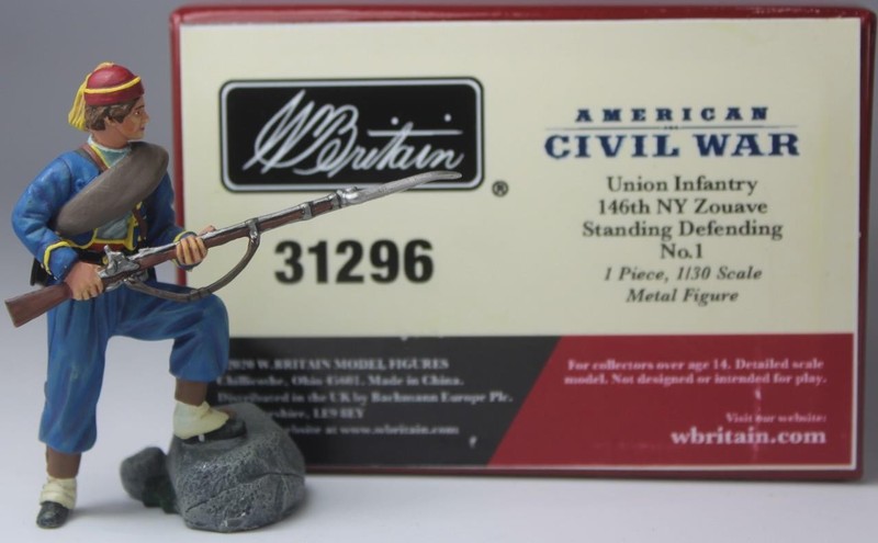 BRITAINS Civil War-Federal 146th NY Zouave Standing Defending #31296 ACW