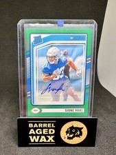 2024 Panini Donruss - Rated Rookie Sione Vaki #332 Green Auto