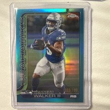 Topps 2025 Chrome Kenneth Walker III Seattle Seahawks Aqua /199