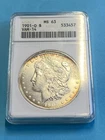 1901-O Morgan Silver Dollar $1 VAM-14 ANACS MS63 Old Soap Box Holder