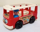 Vintage 1977 Fisher Price Mini Bus / Play Family Mini Van #141, with Driver
