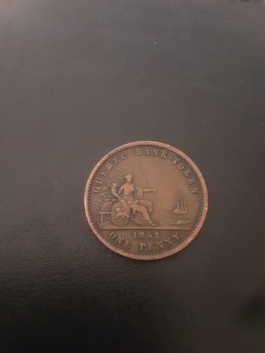 1852 ONE PENNY BANK TOKEN - PROVINCE DU CANADA QUEBEC