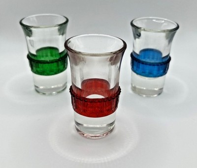 Vtg Set of (3) Celluloid Band Tsing Tao Shot Glass From Blade Runner / Star Trek