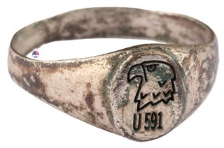 Kriegsmarine U 591 Eagle head U boat WW2 German ring naval submarine U Boot Navy