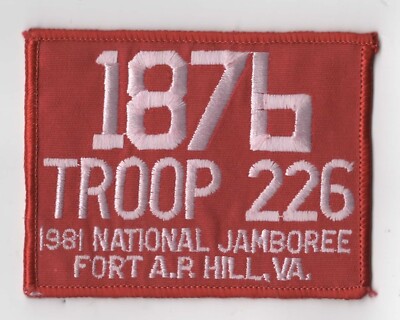 1981 National Jamboree 187b Troop 226 RED Bdr. [JM690]
