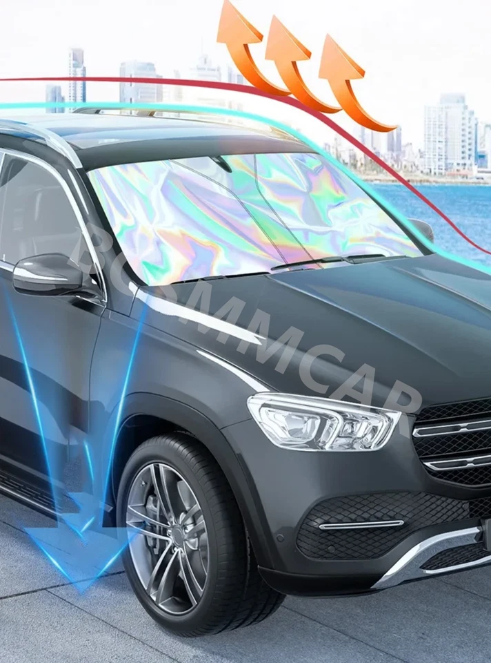 Parabrisas Delantero Coche Parasol Visera Protector Plegable Protector UV 145x80cm Foto 4 de 4