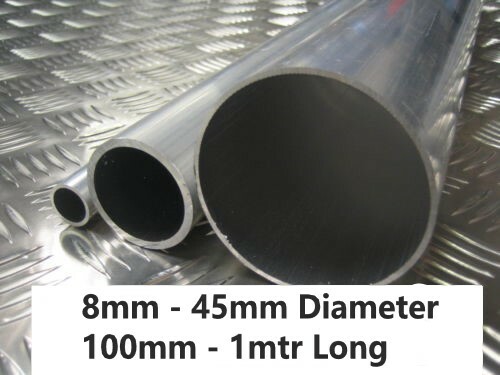Aluminium Round Tube Pipe 8mm - 45mm od multiple sizes and lengths 6082T6 6063T6 - Picture 2 of 4