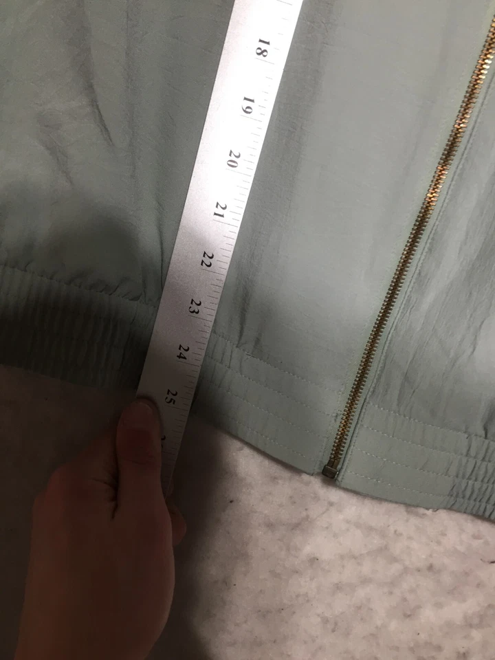 Teddi Jacket Womens S Green Full Zip Long Sleeve Pockets Quilt Patch Flowers - Image 4 of 4