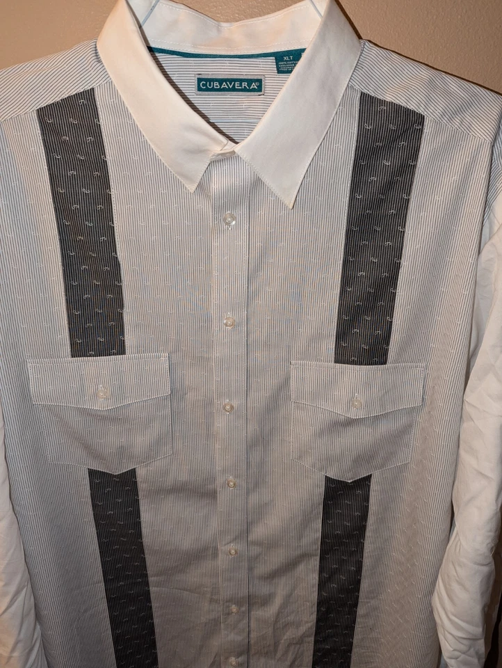 Camisa Cubavera Talla XLT Manga Larga Alta Con Bolsillos Bilaterales Nueva Con Etiquetas Foto 2 de 4