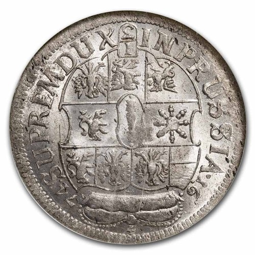 1674 Germany Brandenburg Silver 1/4 Thaler MS-63 NGC - Picture 3 of 3
