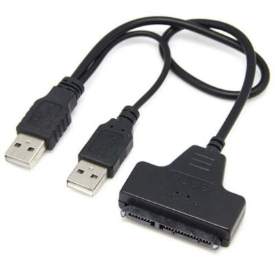 SATA to USB 2.0 Adapter Cable for 2.5'' Hard Drive HDD Laptop Data Recovery PC AU