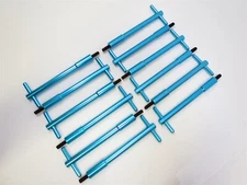 12pc Small Block Ford Blue Billet T-Bar Valve Cover Kit SBF 289 302 351W Bolts