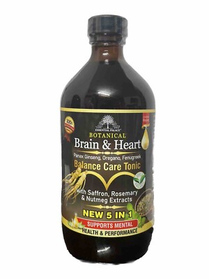 Organic BRAIN & HEART Balance Care Tonic Detox, By Essential Palace 5 In 1.
