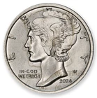 2024 Kennedy Overstrike Series Mercury Dime Silver Round