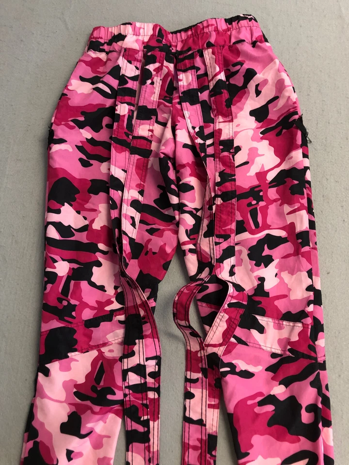 Pantalones grandes para mujer Balera rosa/negro camuflaje cintura elástica Foto 4 de 4