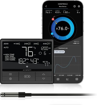 AC Infinity Controller 69 PRO, Smart Environmental Controller with Temperature