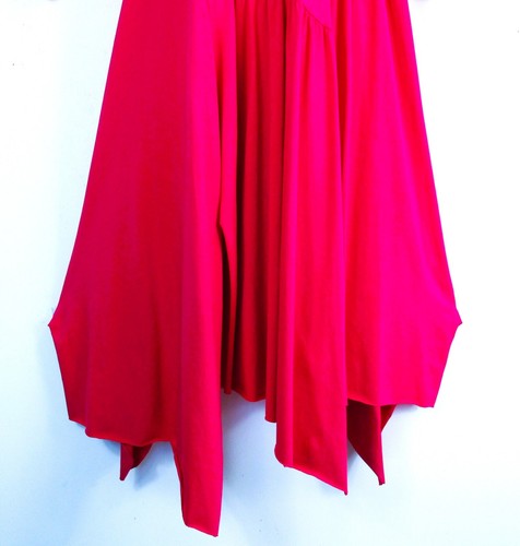 Ladies Lagenlook 95% Soft Slinky Cotton Asymmetric Hem Dress One Size:Plus 18-22 - Picture 26 of 50