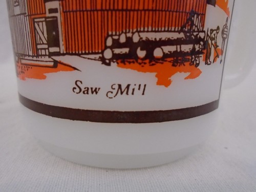 One Vintage Upper Canada Glass bake Milk Glass Stack-able Mug - Picture 5 of 7