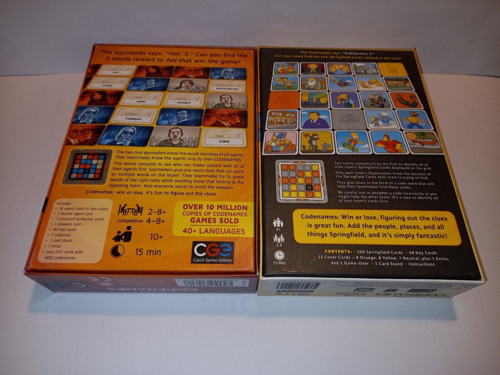 Codenames & The Simpsons Codenames Board Games Vlaada Chvatil Complete ...