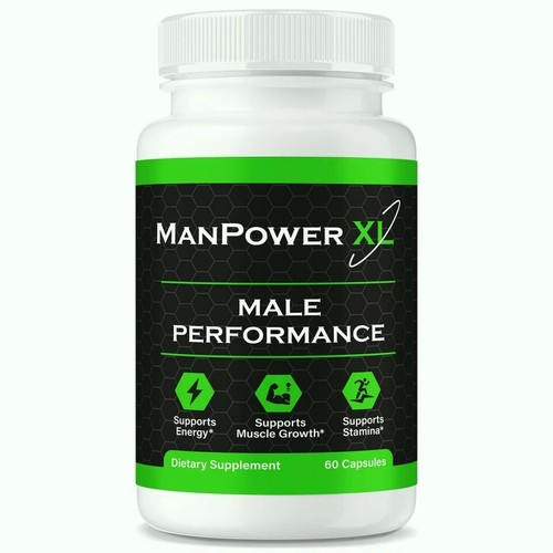 ManPower XL for Men, Maximum Strength Male Vitality Pills, 60ct Pack of 3
