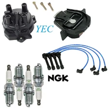 Tune Up Kit Cap Rotor Spark Plugs Wire for Nissan Frontier L4; 2.4L 1998-2000