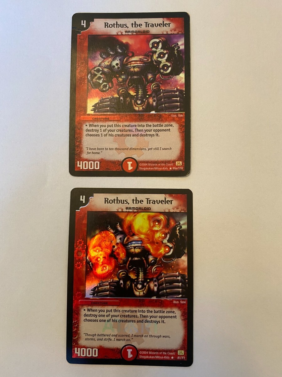 Set of 2 Promo Duel Masters Cards Rothus, the Traveler (A1/Y1