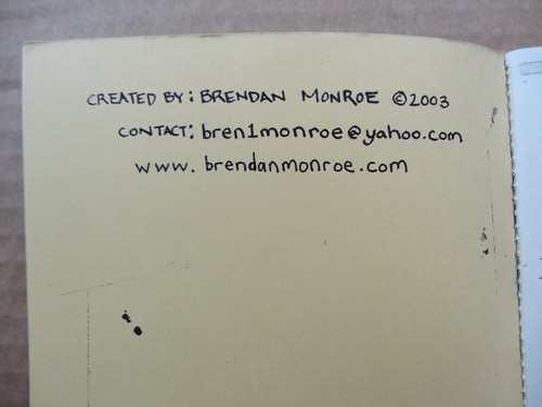 BRENDAN MONROE: The Sour Crop 2003 Artist's 'Zine Booklet Rare - Picture 3 of 3