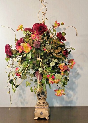 TJ's Home&Garden Interior Decor Artificial Floral Arrangement w/Decor Dish PSJ - Picture 4 of 12