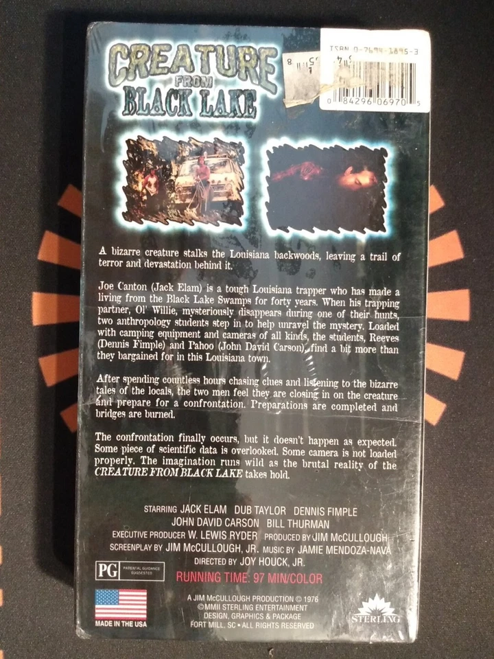 Jim Mccullough’s Creature From Black Lake Horror Halloween VHS Rare - Image 3 of 4