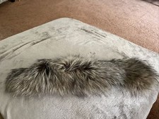 Natural Silver Fox Fur Headband or Collar 23"